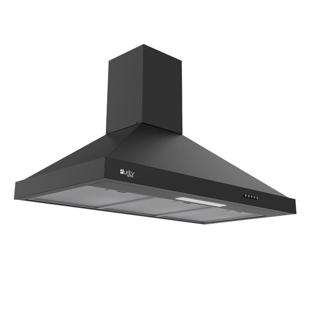 Purity Built In Kitchen Hood 90 Cm 1000 m³/h Suction Power - Black - PANSY PRO PLUS 90 BL