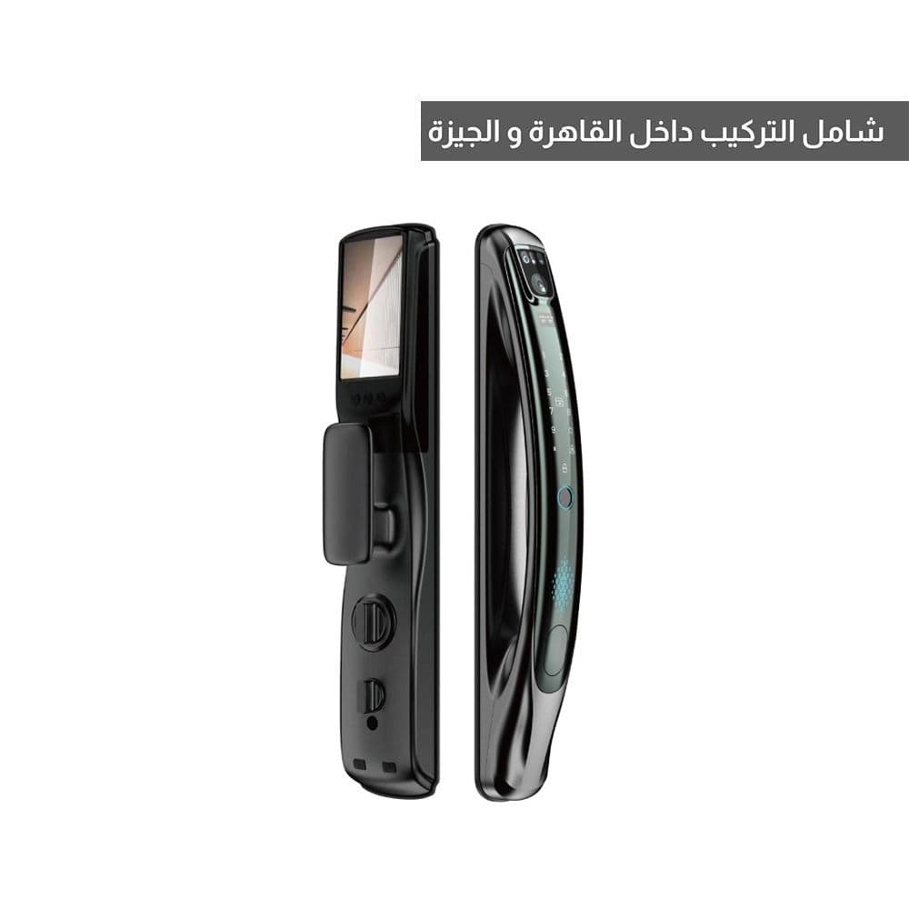 Lzen Smart Door Lock Face Version - Black - i5