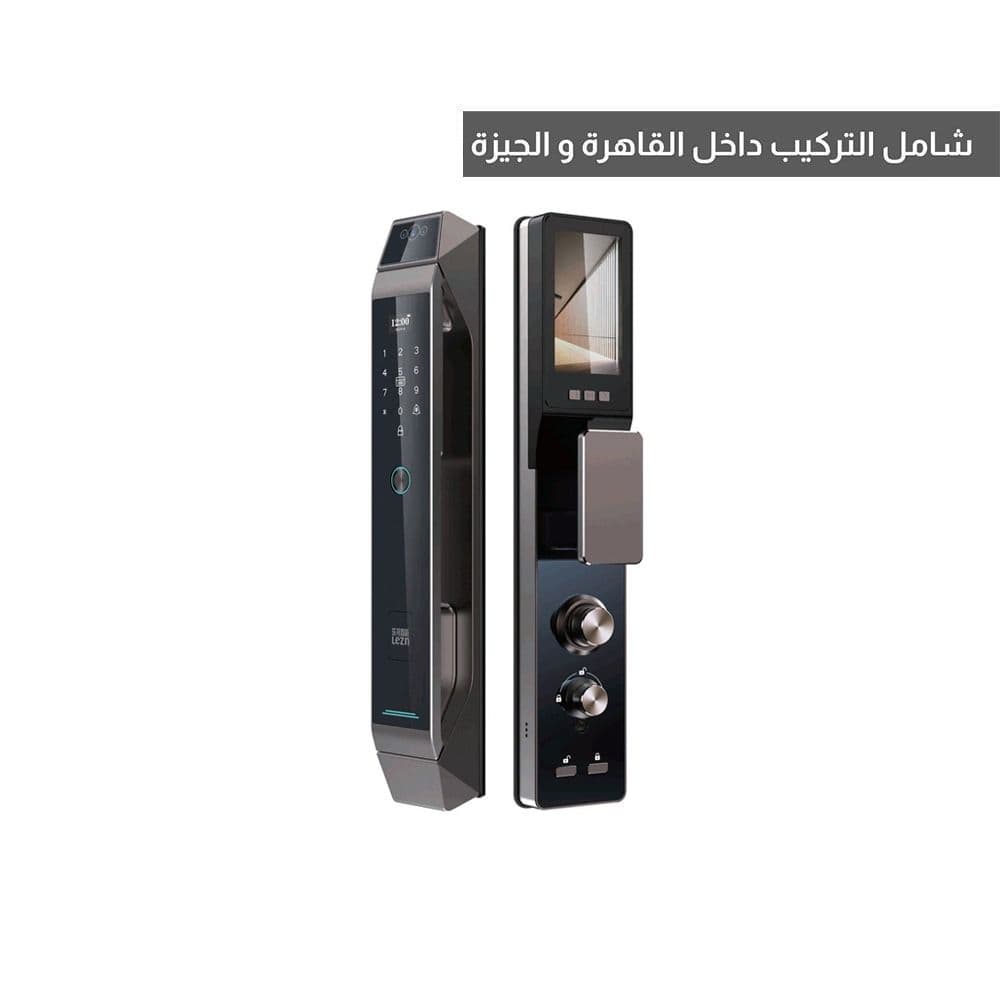 Lzen Smart Door Lock Face Version - Black - R8