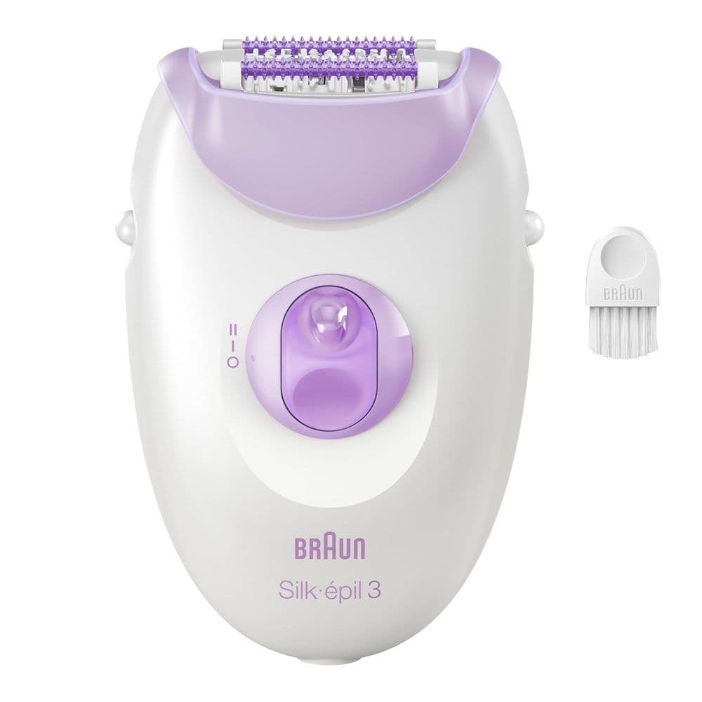 Braun Silképil 3 SE3000 Epilator Soft Perfection with Massaging Rollers Head - Purple