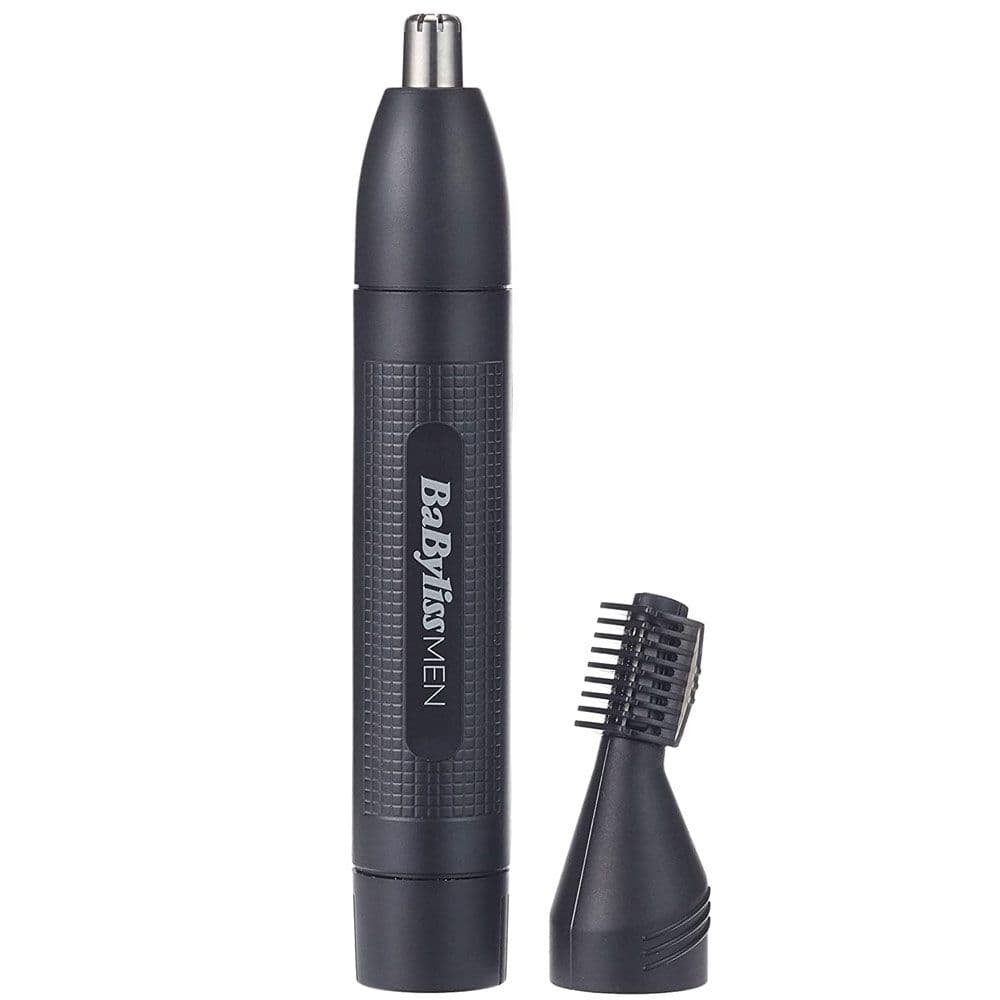 Babyliss Men E652e Nose and Ear Trimmer with eyebrow attachment - Black - E652E