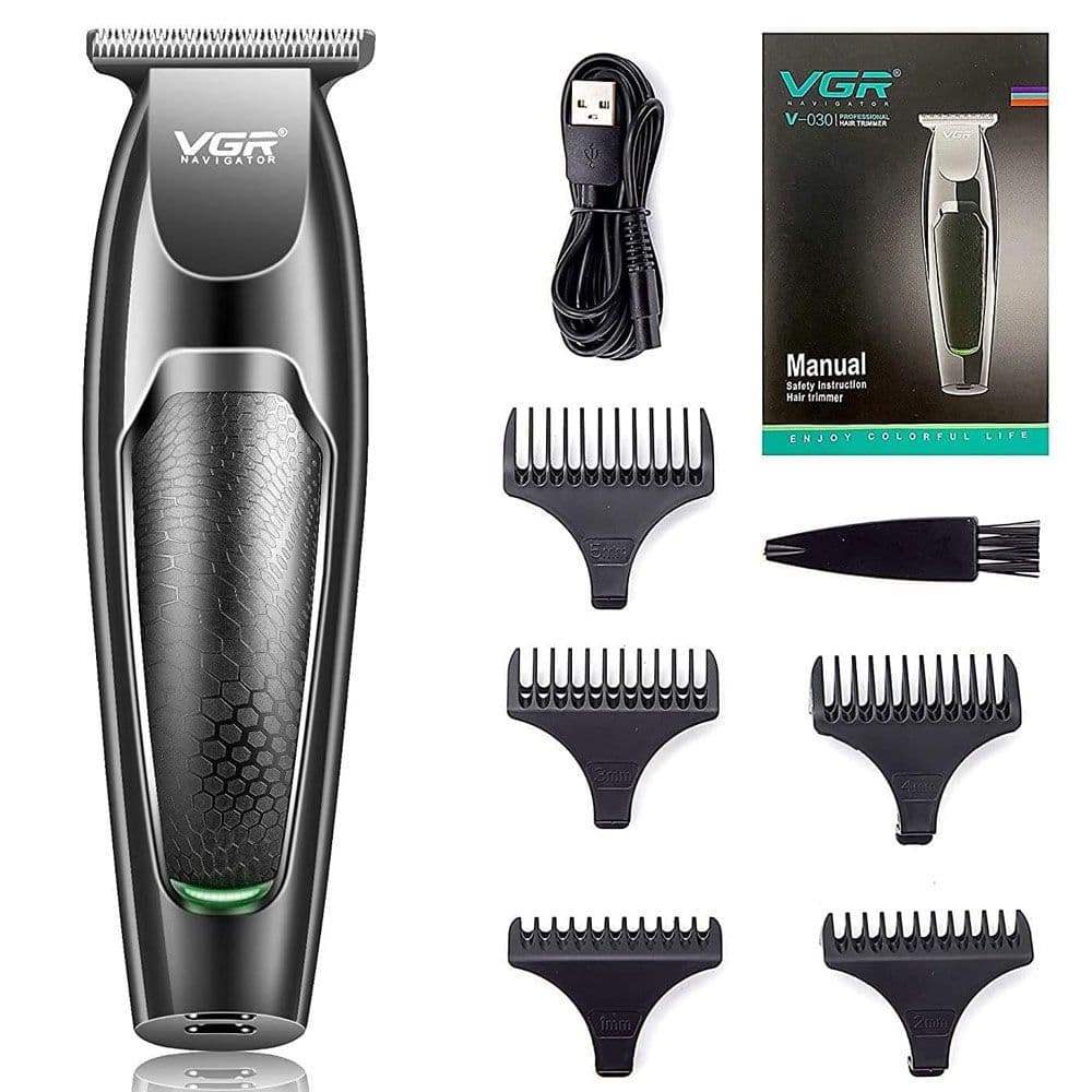 VGR Hair Clipper Trimmer For Men - Black - V-030