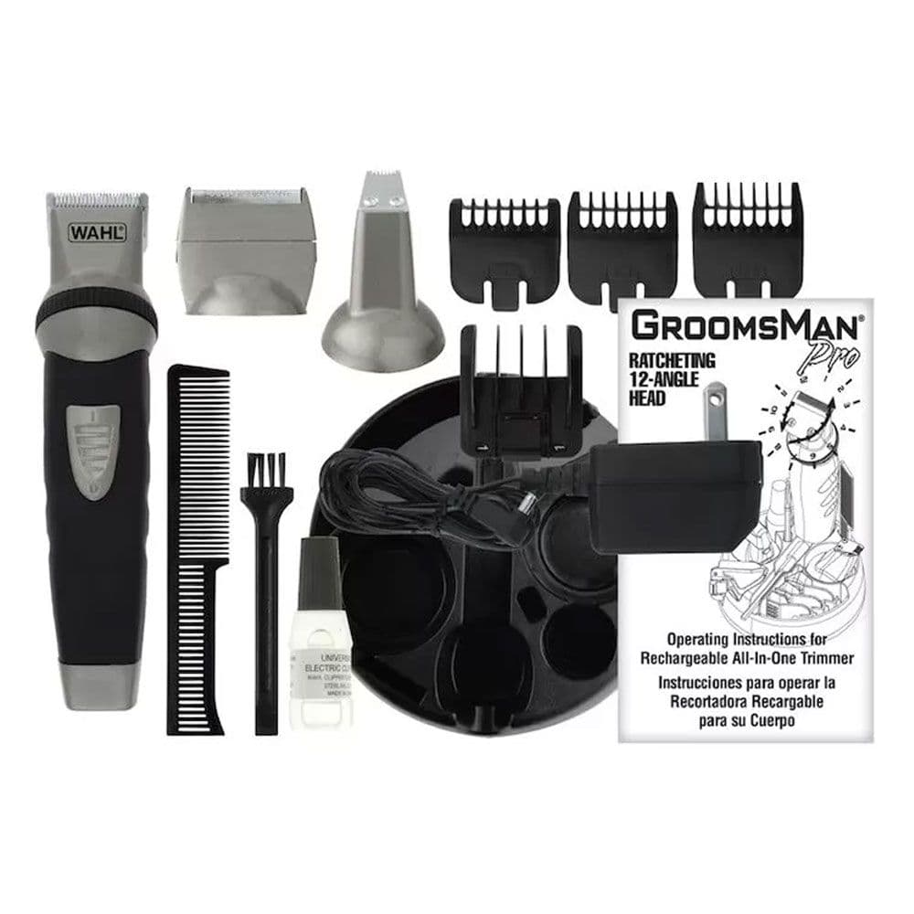 Wahl Trimmer Compact and Rechargeable with Skin-Safe Blades and Long Runtime - Black*Grey - 09953-1016