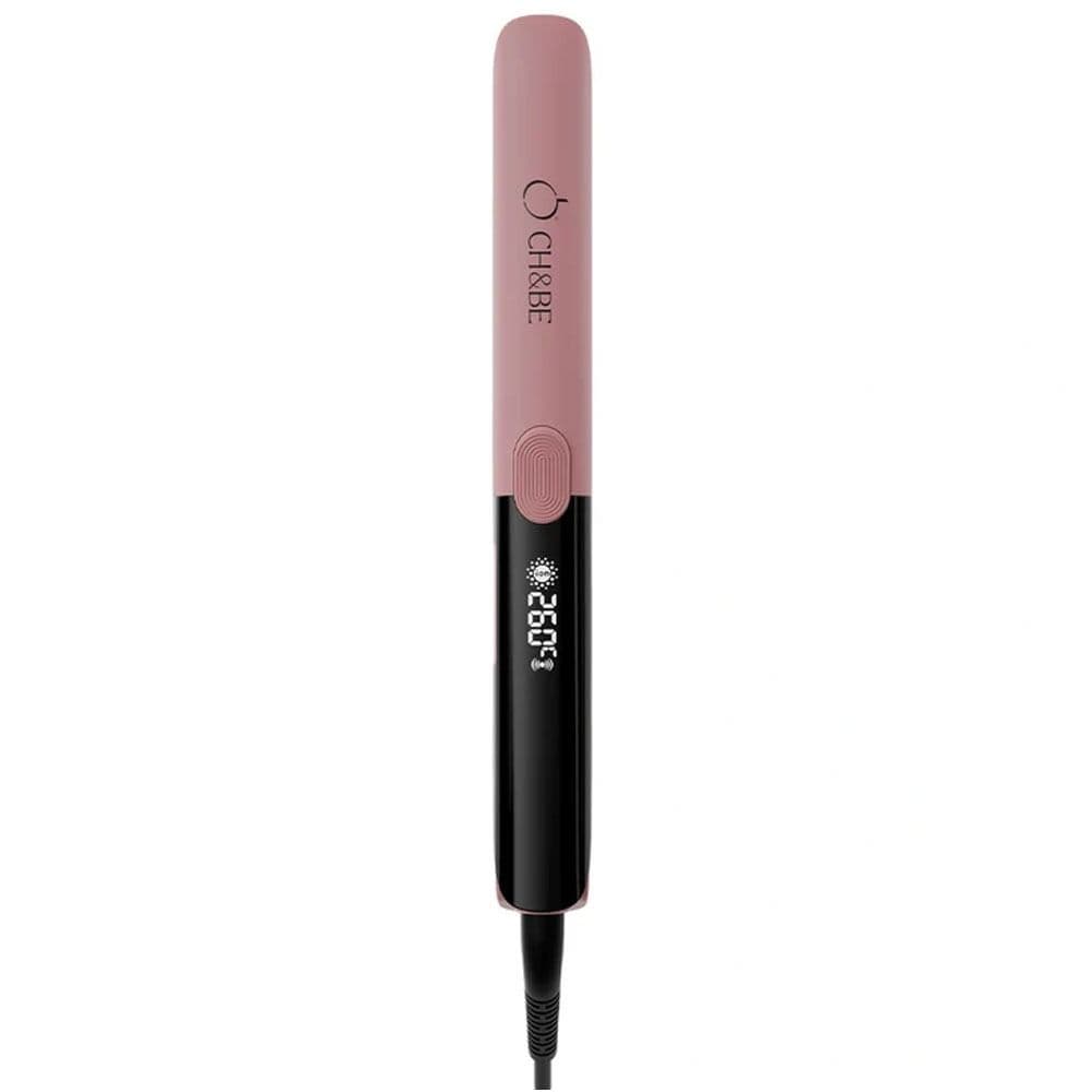 CH&BE 2*1 Slim Ceramic Hair Straightener Temperature up to 500°F - Ionic Technology - Shell Pink - CBS06