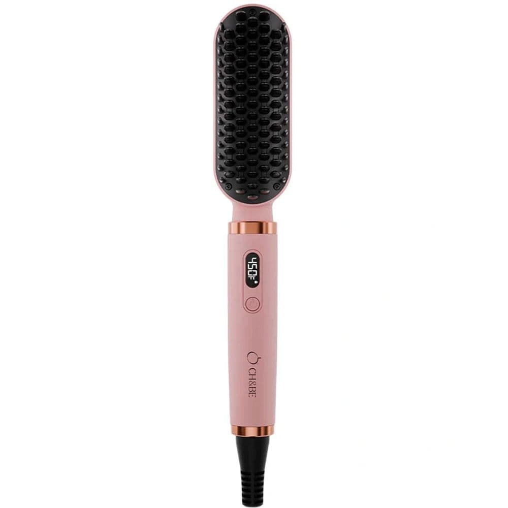 CH&BE 2*1Smooth Brush Hair Straightener - Temperature up to 250-450°F - Shell Pink - CBH07