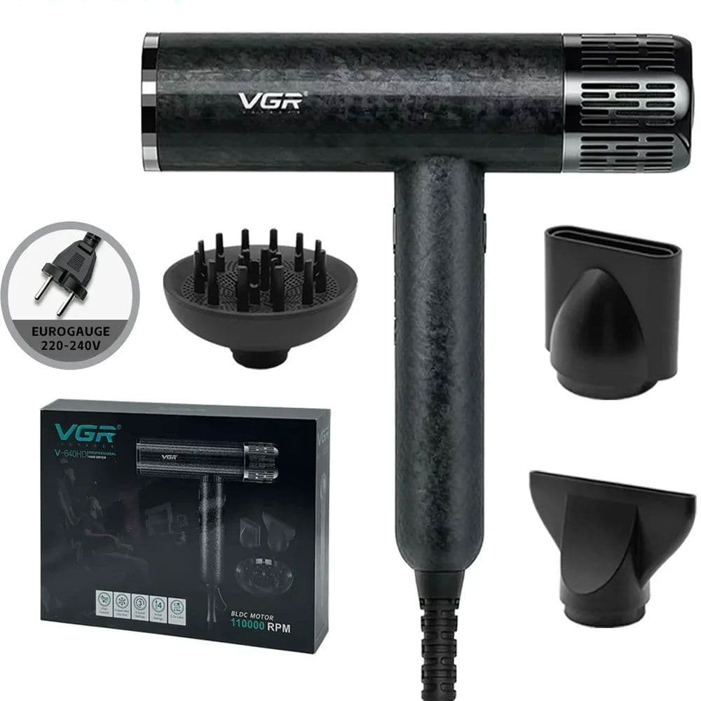 VGR V-640HD Professional Barber Series Hair Dryer 1900 Watt - Black