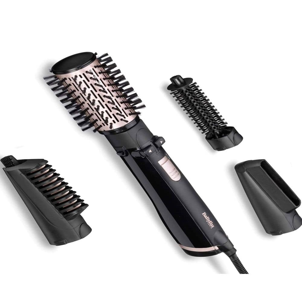 BaByliss Rotating Warm Air Brush Set Brush 1000 Watt - Black - AS200E