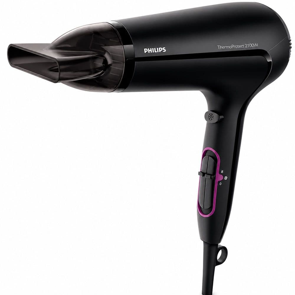 Philips Hair Dryer 2100 Watt - 3 Heat Settings -  2 Speeds - Black - HP8204 