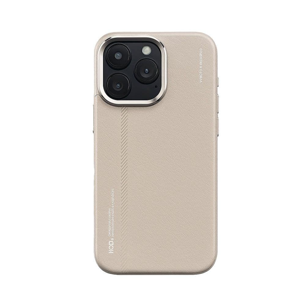 HDD Leather Cover For iPhone 15 Pro Max With Camera Stand - Titanium