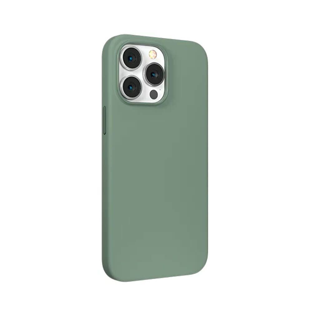 Devia Back Cover for iPhone 14 / 13 Nature Series Silicone Magnetic Case (6.1) - Green