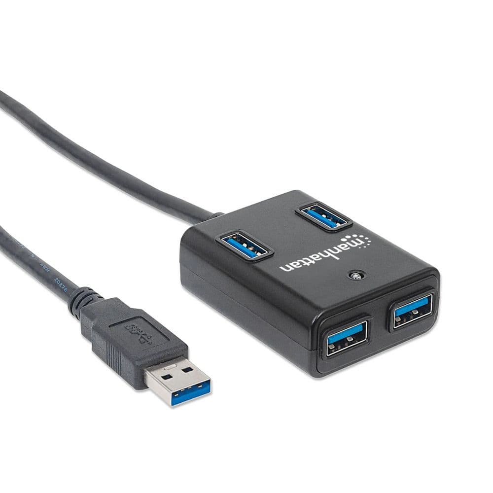موزع Manhattan 162296 بمنفذ SuperSpeed USB 3.0 بـ 4 منافذ