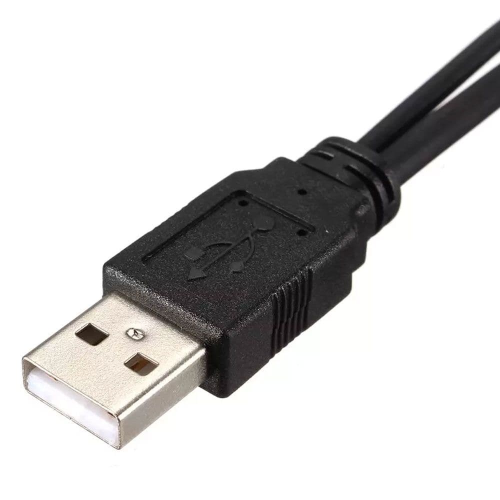 2B (DC013) كابل USB ميني 5 سنون إلى 2 USB ذكر لطاقة أعلى