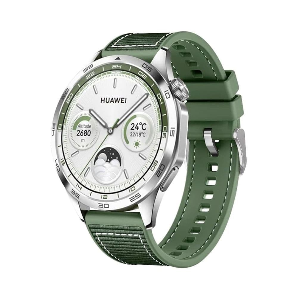 Strap 22mm Replacement Nylon Braided Silicone compatible With Huawei / Amazfit / Xiaomi / Samsung - Green