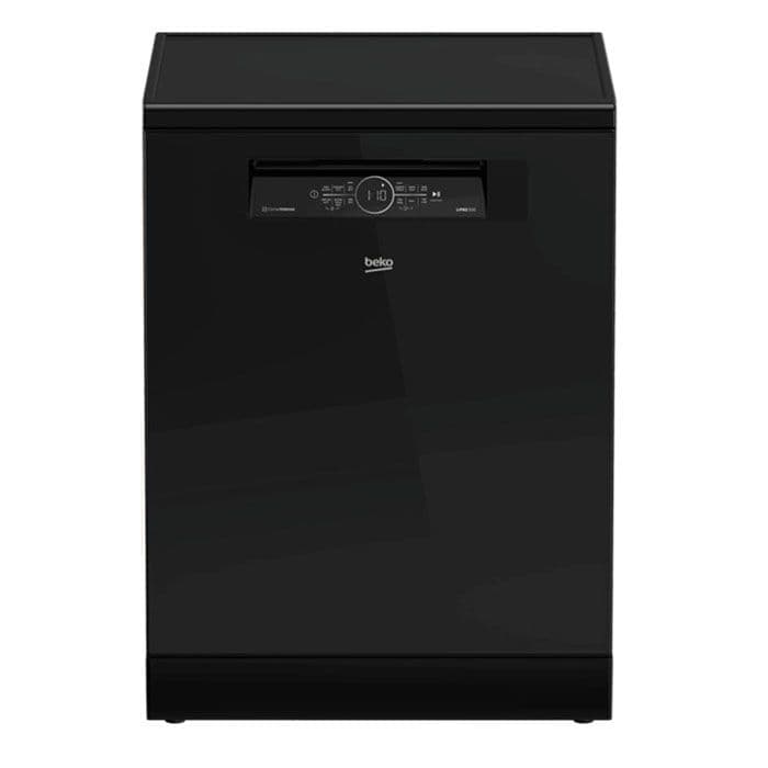 Beko Dishwasher 60 cm 15 Set 6 Programs Glass Hygiene Inverter - Black - Model BDFN36531GB