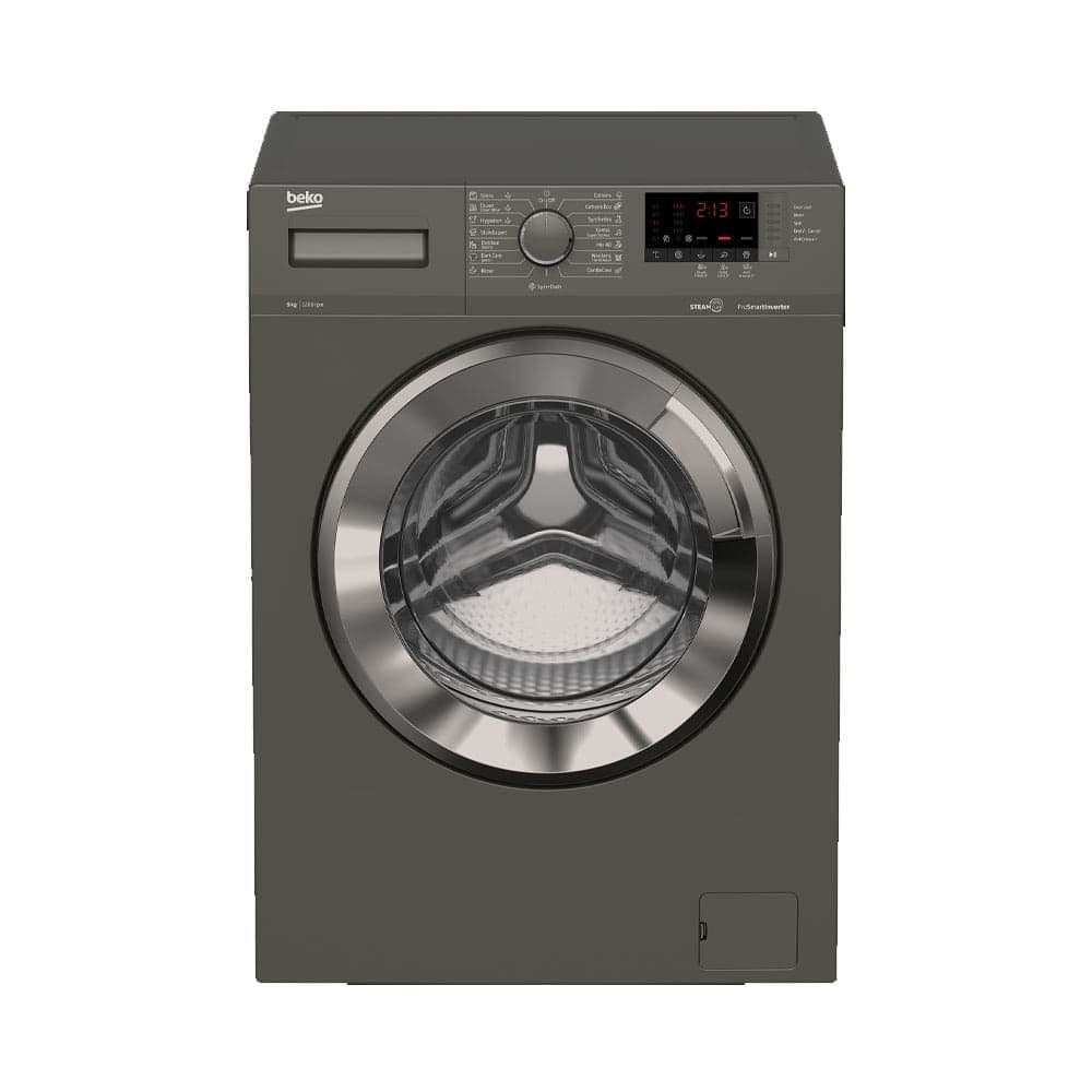 Beko Automatic Washing Machine 9 kg 1200 rpm - Digital Screen - Chrome (Express) - Gray - WTX91232XMCI2