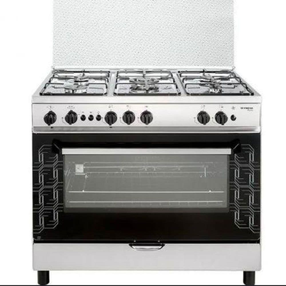 Fresh Punto Gas Cooker - 5 Burners With Fan - 60*90 cm - Stainless Steel - 17304
