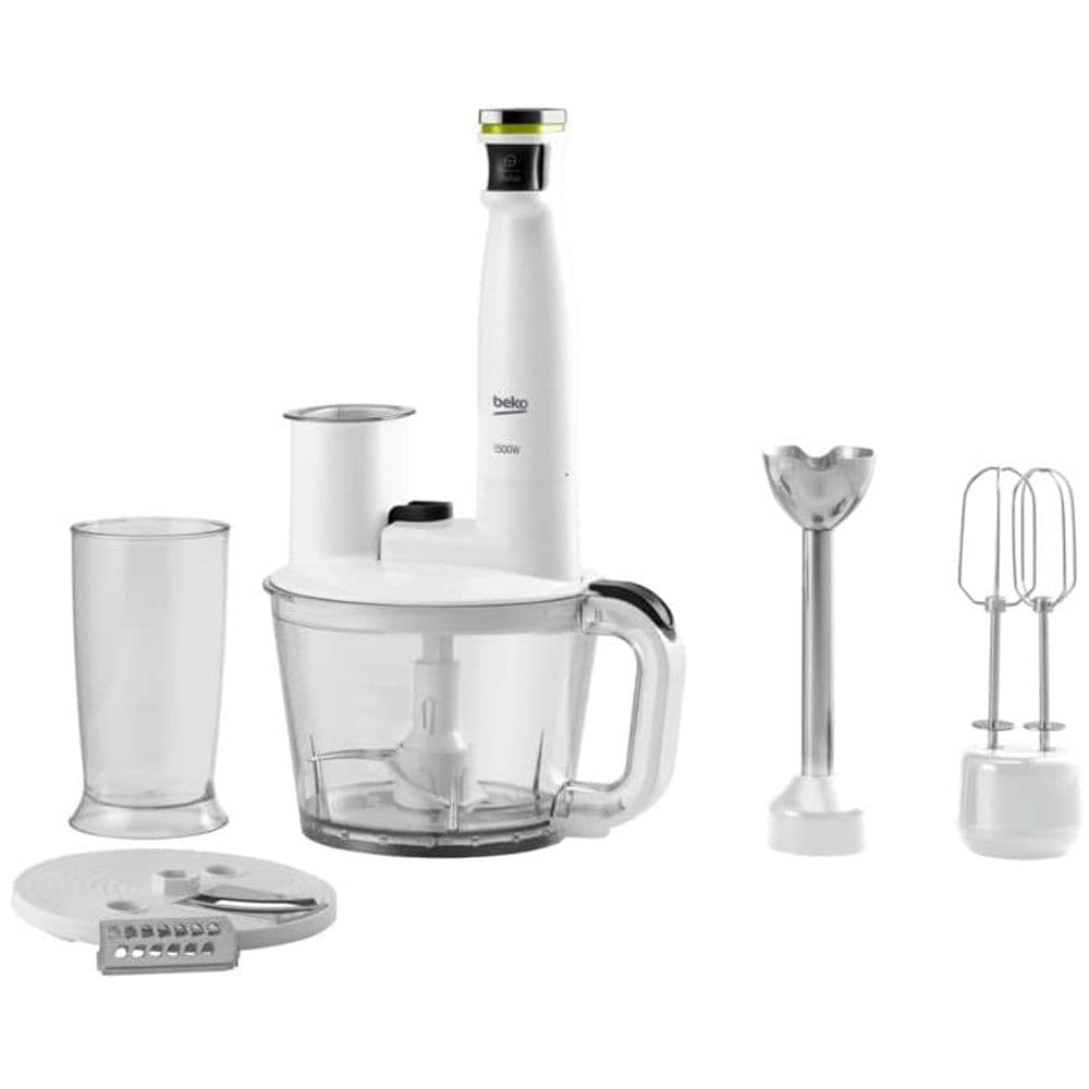 Beko Hand Blender 1.75 Litre – 1500 Watt –  Full Stanless Steel Cutting System - White – RHB 5050