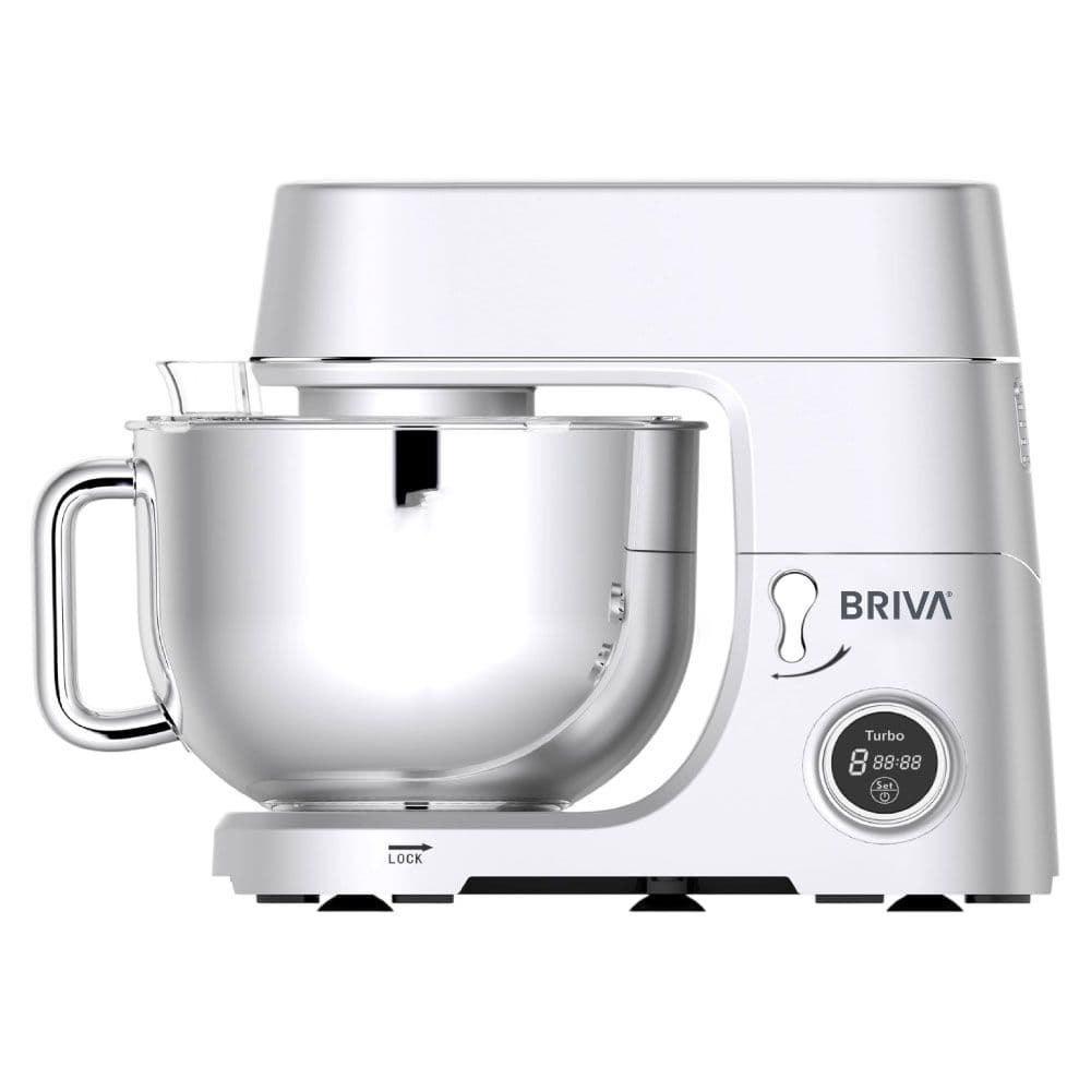 Briva Kneading Machine 1800 Watt - 7 Liter Stainless Steel Bowl - Silver - BH145
