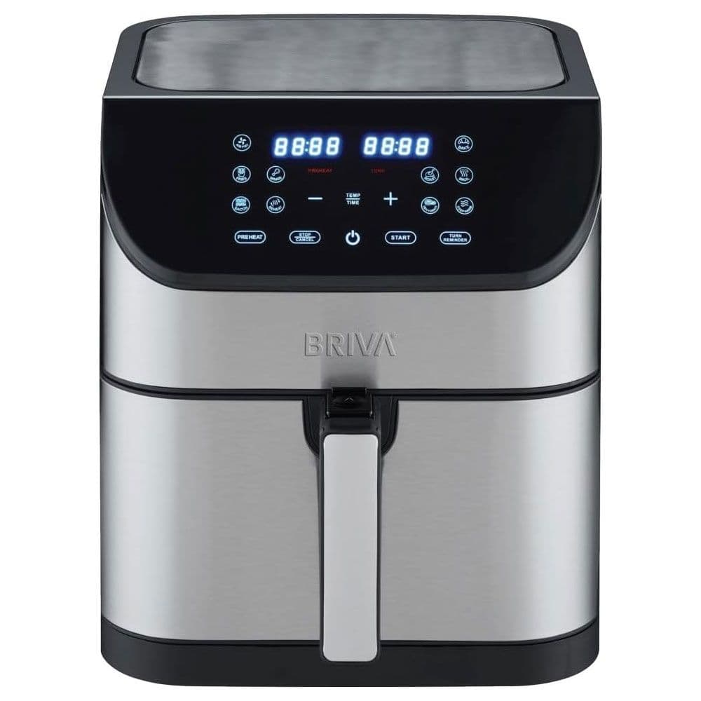 Briva Air Fryer 1500 Watt - 6 Liter - Digital Control - Stainless Steel*Black - AF 1500BH213