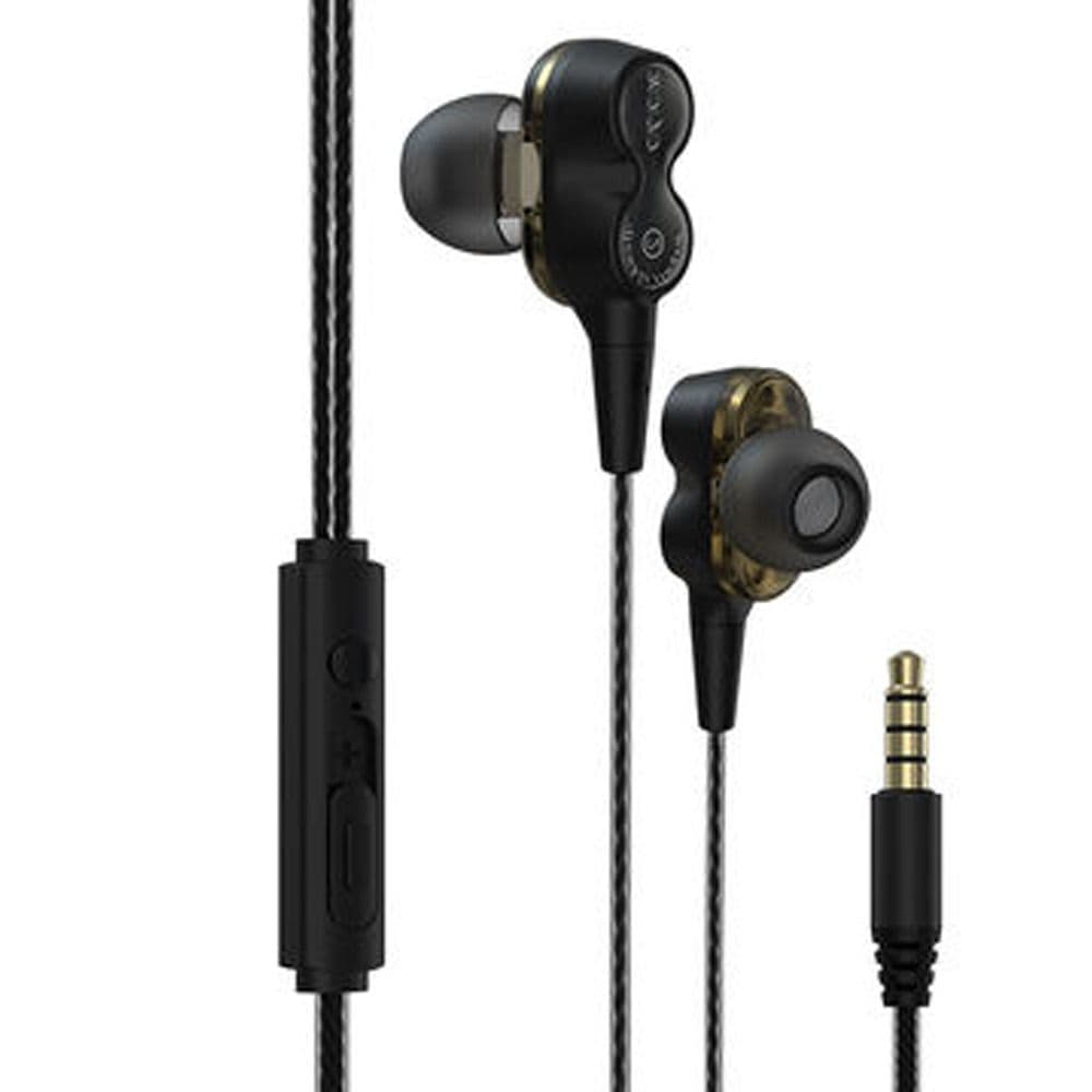 Devia Smart Series Dual Wired Earphone 3.5mm - Black