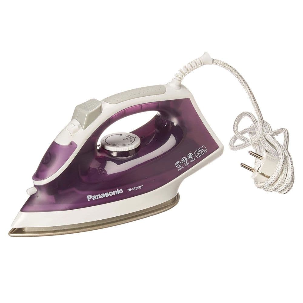 Panasonic Steam Iron Titanium Coated Sole Plate 1800 Watt - Purple - Ni-m300tpth