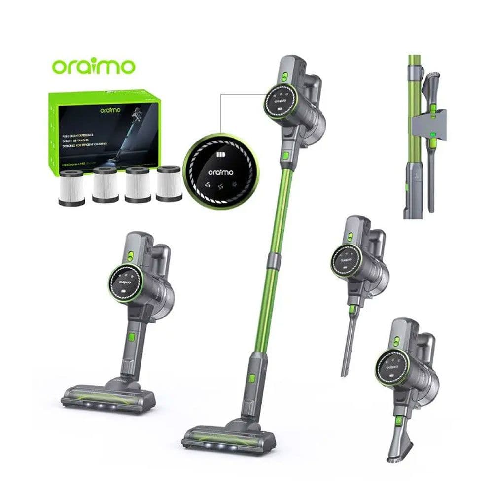 Oraimo Stick Vacuum Cleaner 900mL - 270 Watt - Wireless - Green - OSV225A