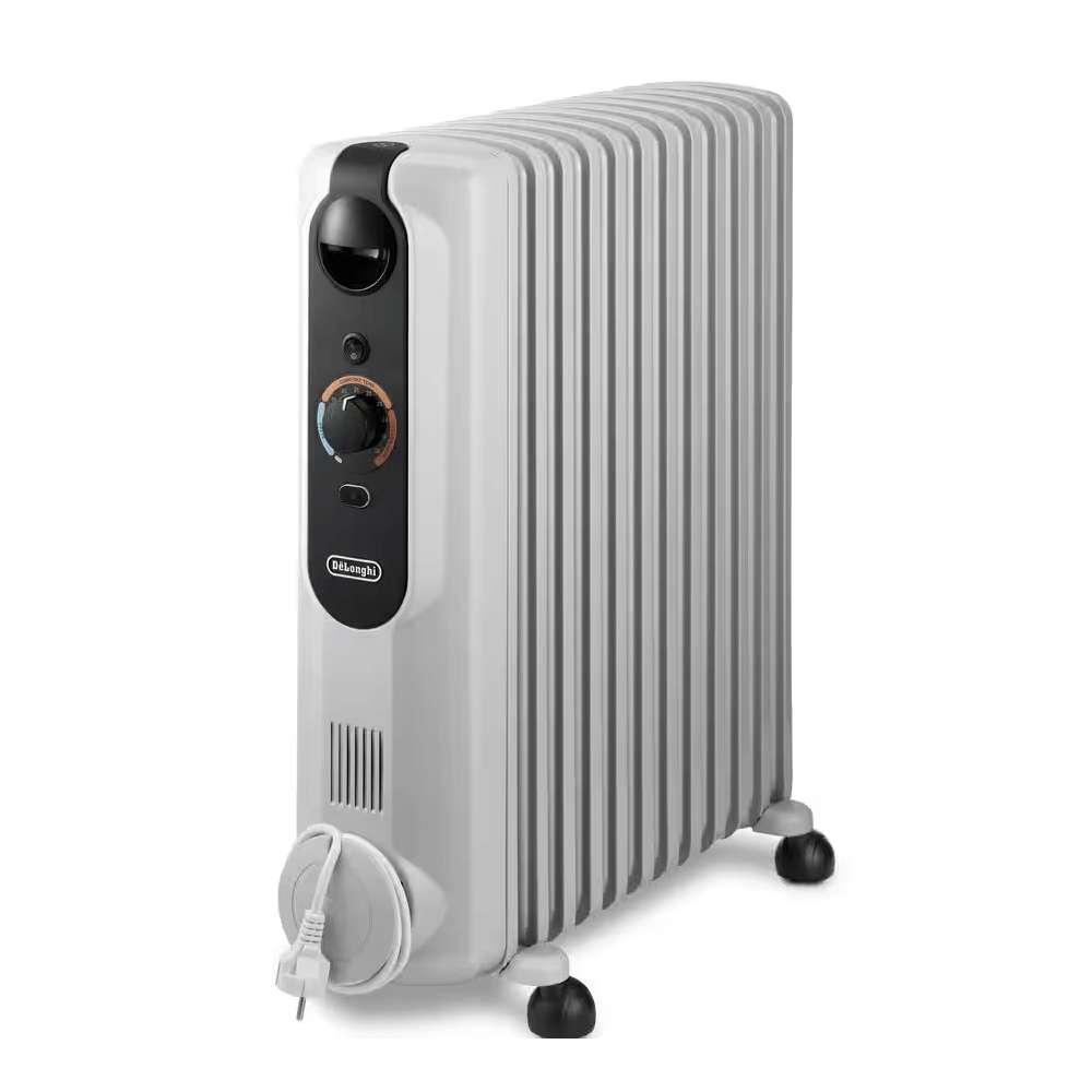 De’Longhi - Radia S Oil Filled Heater Radiator - 12 Fin - 2500 Watts - White - TRRSE1225