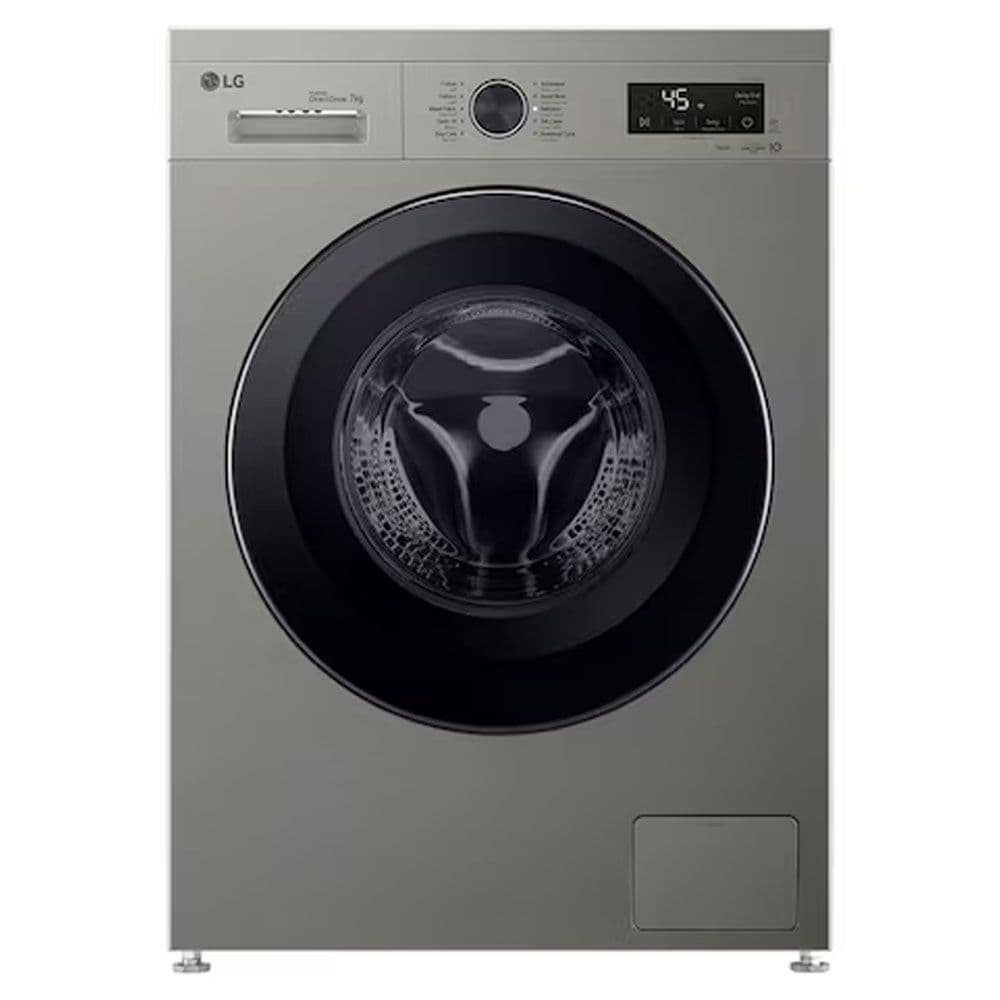 LG Washing Machine 7 kg Front Load 1400 RPM ThinQ (Wi-Fi) - Platinum Silver - F4Y2QYG6P