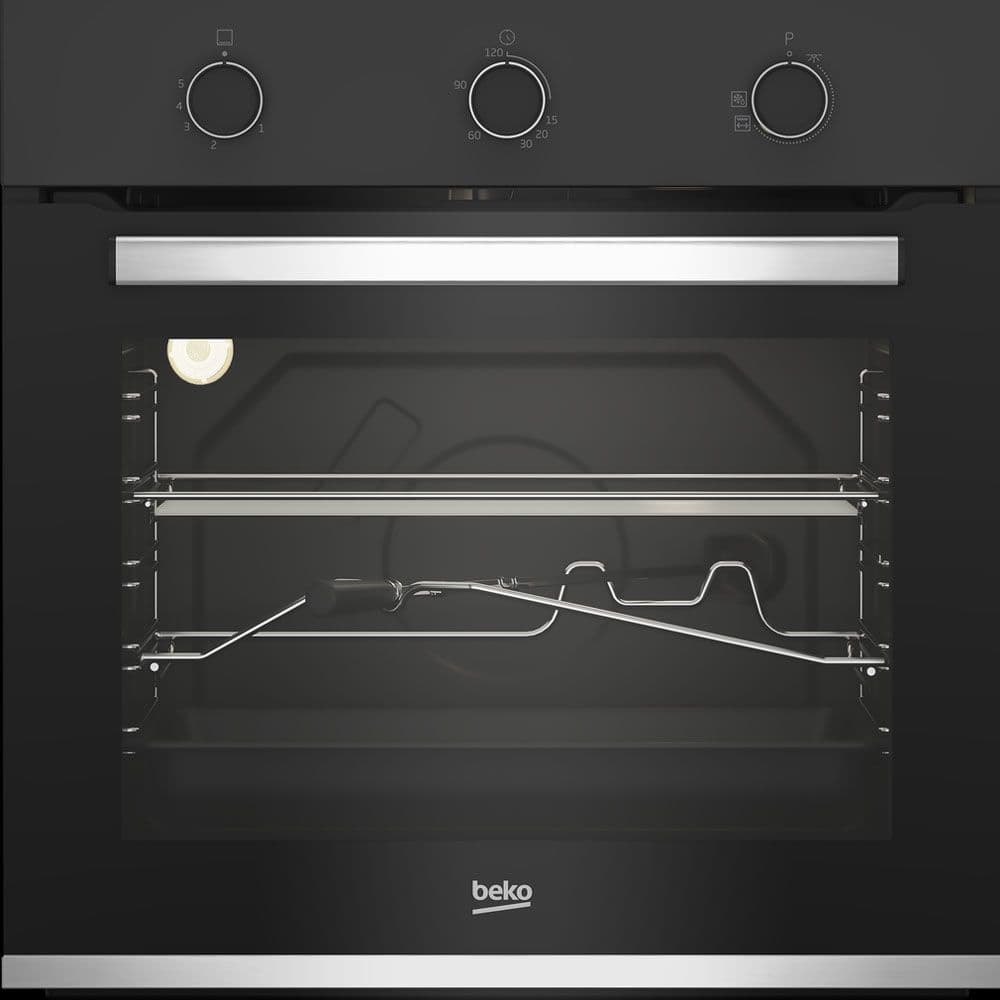 Beko Built-In Gas Oven 60 CM - 66 Liter With Electric Grill - Black - BIH12100BC