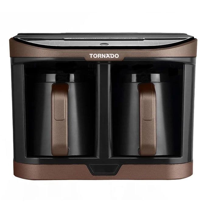 Tornado Automatic Turkish Coffee Maker 1470 Watt - 660ml - Water Tank - Brown * Black - TCME-100D-PRO