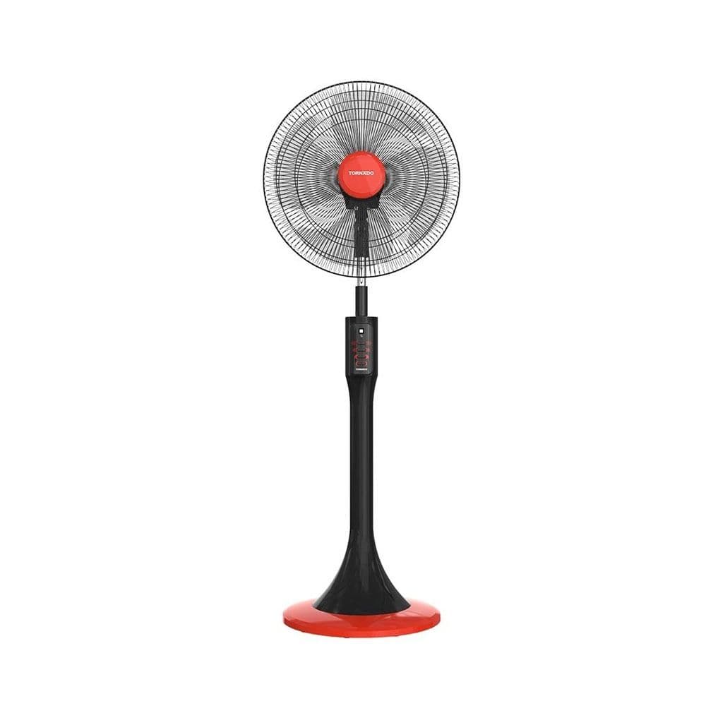Tornado Stand Fan 18 Inch Mechanical Without Remote Control 4 Blades - Black x Red - TSF-18MB