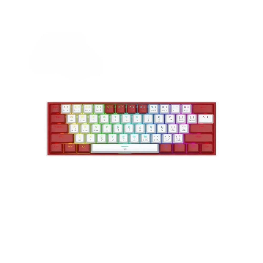 كيبورد سلكي ريدراجون K617 RGB - أبيض في أحمر