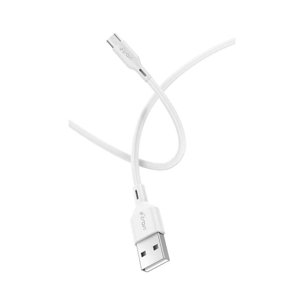 E-train USB-A to Micro Cable 1M - White