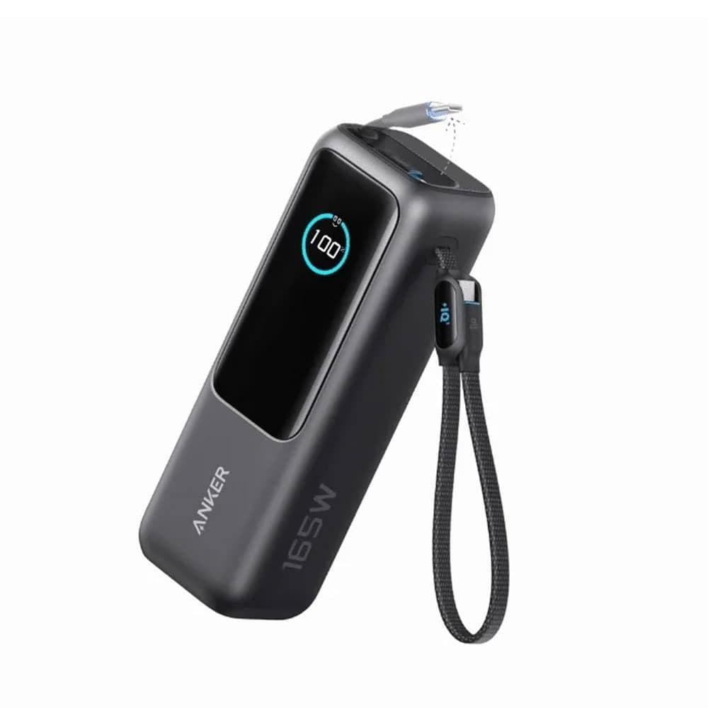 Anker Power Bank 25000mAh 165W Built-In USB-C Cable A1695H11 - Black