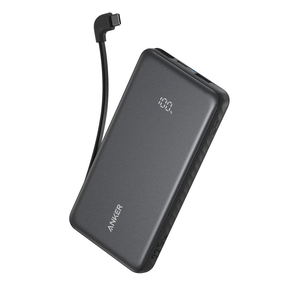 Anker Zolo Power Bank 20000mAh 22.5W Built-In USB-C Cable - A110EH11 - Black