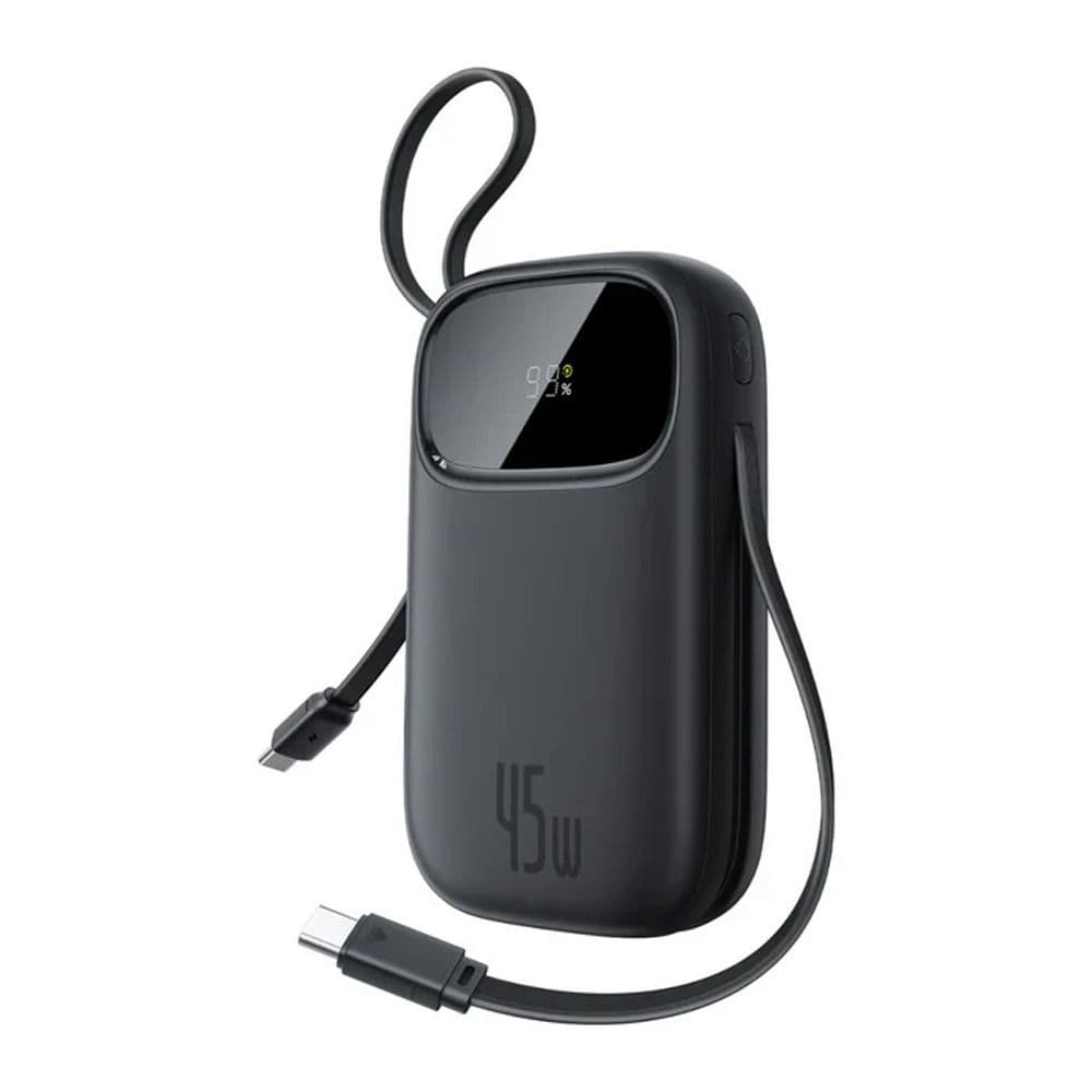 Baseus EnerFill FC31 Qpow3 Power Bank With 2 Built-in USB-C Cables 20000mAh 45W Digital Display - Cosmic Black