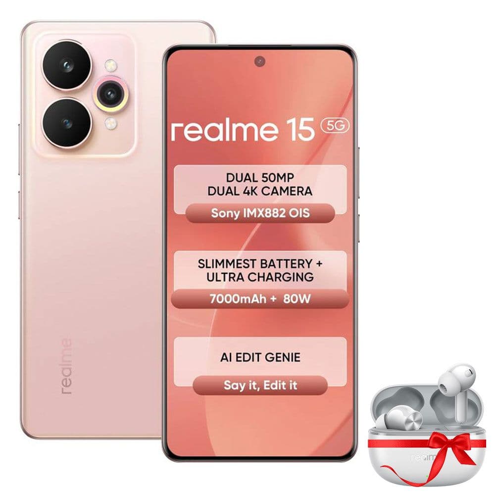 Realme 15 5G - 12GB RAM - 256GB - Silk Pink