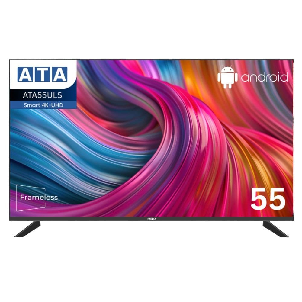 ATA TV 55 Inch 4K UHD Screen - Smart Frameless - ATA55ULS
