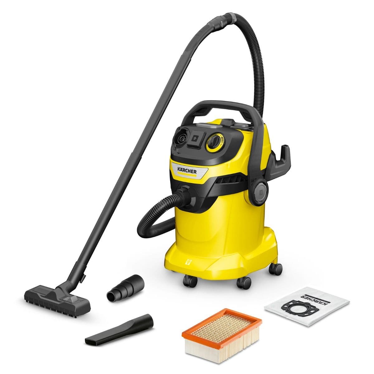Karcher WD 5 Wet & Dry Vacuum Cleaner 1100 Watt - 25 Liter - Yellow - 4054278661872