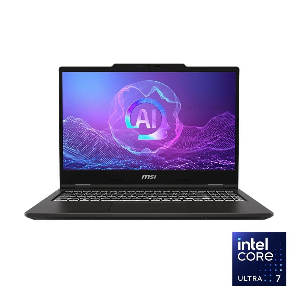 MSI Venture 15 AI A2HMG Laptop - Intel® Core™ Ultra 7-255H - 16GB - 512GB SSD - Intel® Arc™ Graphics - 15.6" FHD 144Hz - Win11 - Solid Gray