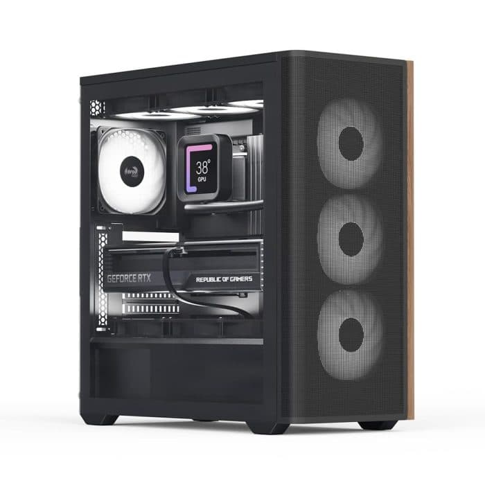 AeroCool D501A Wood PC Case +750W