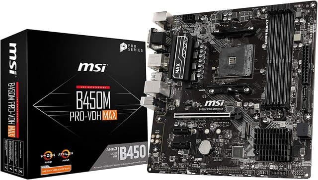 MSI B450M PRO-VDH MAX AM4 Micro-ATX Motherboard