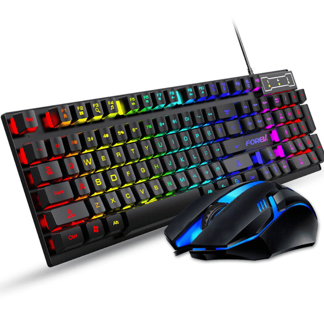 Forev FV-Q3055 USB Backlighted Keyboard and Mouse for PC