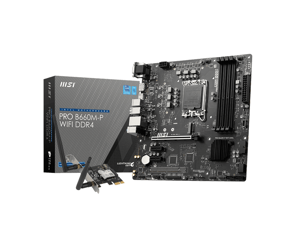 MSI PRO B660M-P WIFI DDR4 LGA 1700 Intel B660 SATA 6Gb/s Micro ATX Intel Motherboard