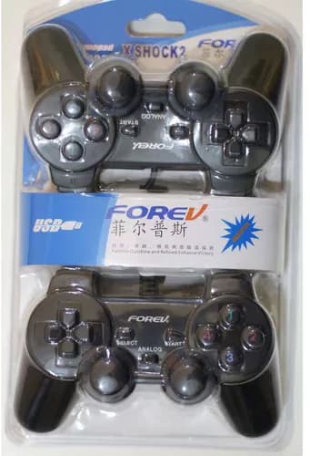 Forev FV-830D – USB Double Analog GamePads – 2 Pcs – Black