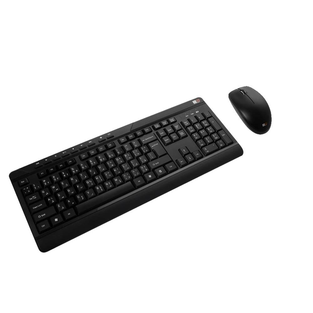 2B (KB443) Combo Keyboard and Mouse Wireless – Black