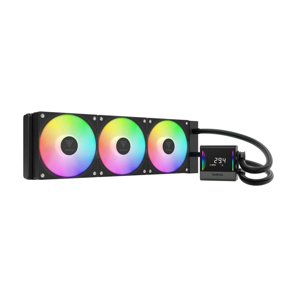 Gamdias Chione E4-360 IPS LCD ARGB Black Liquid CPU Cooler