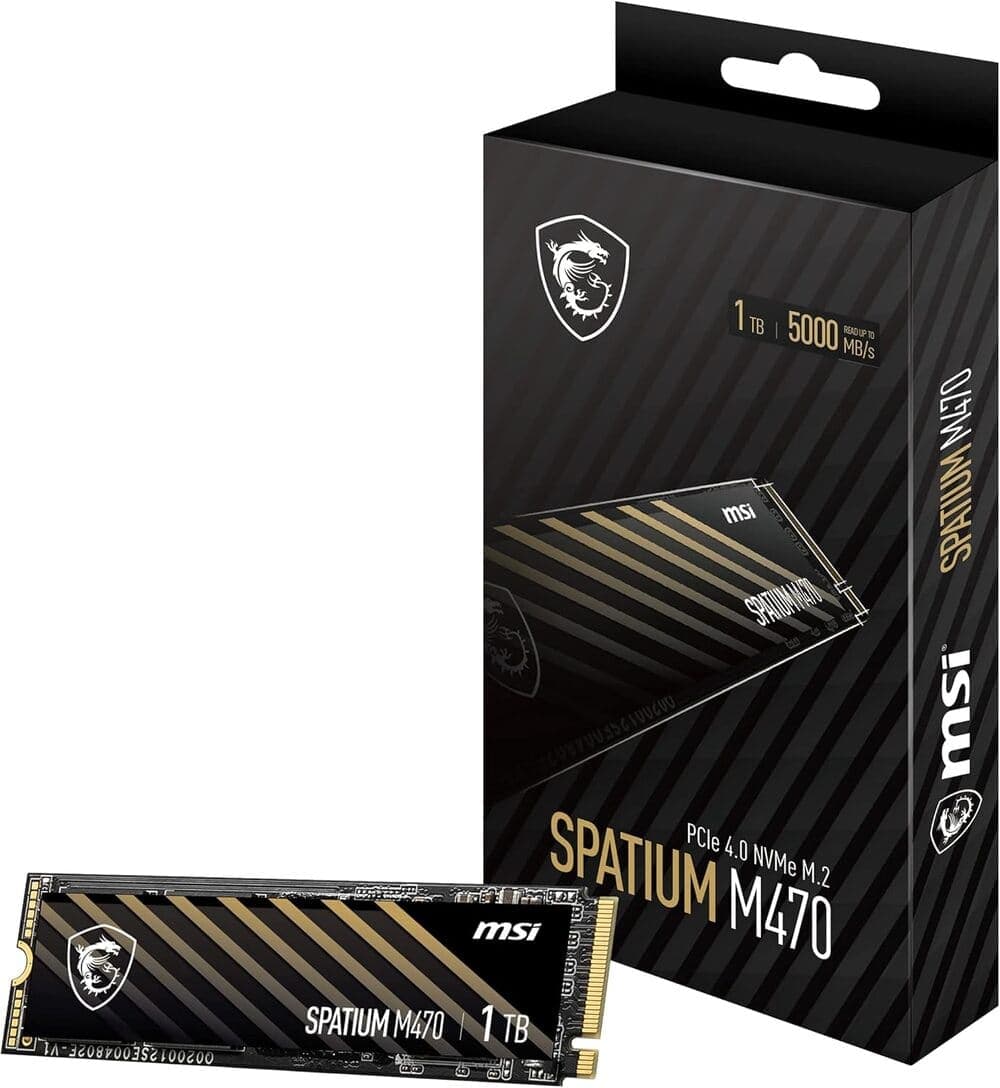 MSI Spatium M470 1TB PCIe 4.0 NVMe M.2 SSD