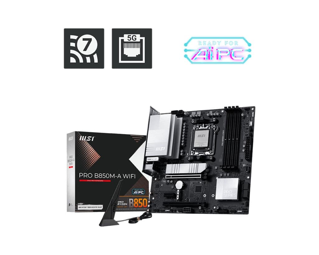 لوحة أم ام اس اي PRO B850M-A WIFI سوكيت AMD AM5