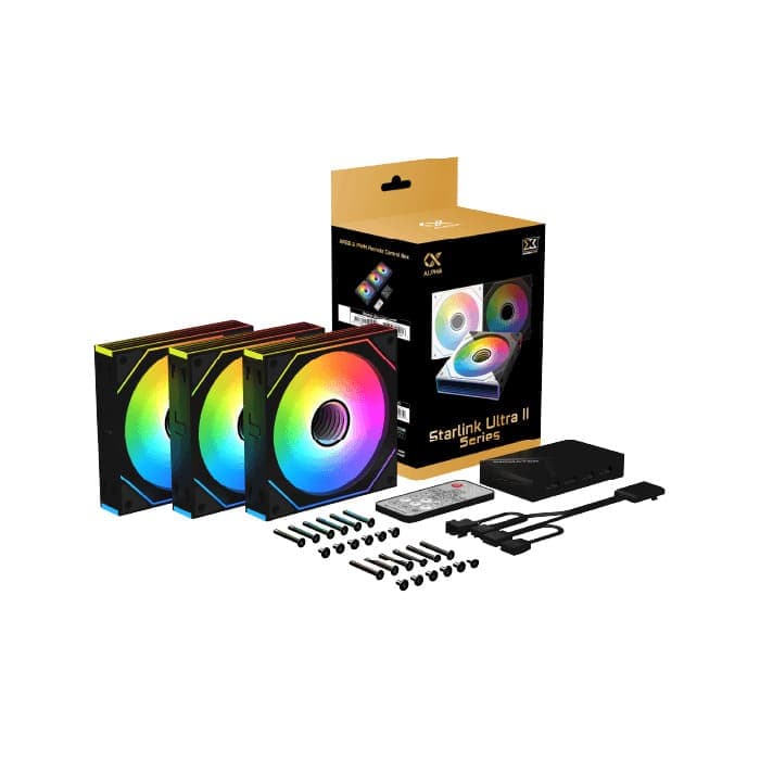 Xigmatek Starlink Ultra II Smart Link Fan Argb PWM 3 Fans With Remote and Controller Fan